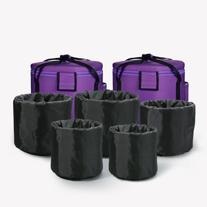 6-12 inch 7 Chakra Quartz Crystal Singing Bowl Set - Gradient Chakra Color + 2 FREE Carrying Cases
