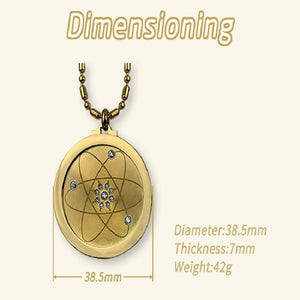 Galaxy Quantum Scalar Energy Pendant with Crystal and Negative Ions for EMF Protection