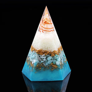 Luminous Orgone Gemstone Chakra Pyramid