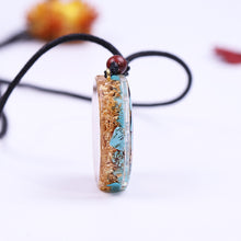 Load image into Gallery viewer, Orgonite, Natural Turquoises Pendant, EMF Radiation Protection Necklace