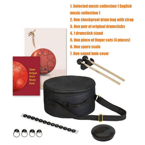 12 Inch, 13 Notes Steel Tongue Drum With FREE Mallet and Bag