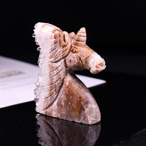 Quartz Crystal Unicorn - Hand Carved