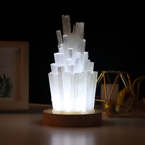 Selenite Gemstone Crystal Lamp