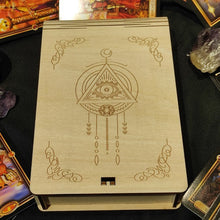 Load image into Gallery viewer, Wood Trinket Card Reading Chest Wooden Box