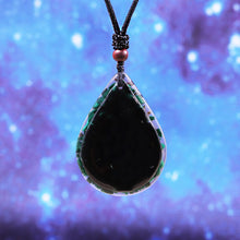 Load image into Gallery viewer, Malachite Orgonite Pendant, Phoenix Necklace