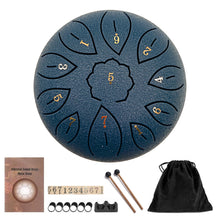 Load image into Gallery viewer, 6 inch Lotus Design 11 Tone Steel Tongue Drum with FREE Bag