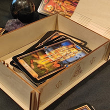 Load image into Gallery viewer, Wood Trinket Card Reading Chest Wooden Box