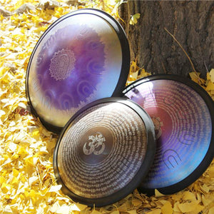 14-18inch Double-tone UU Steel Tongue Hand Drum - Brown