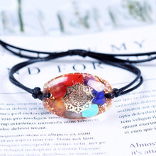 Load image into Gallery viewer, Orgonite 7 Chakra Balancing Energy Crystals Bracelet