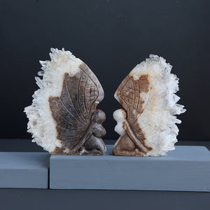Quartz Butterfly Girl - Hand Carved