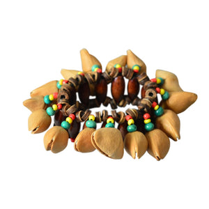 African Nut Shell Rattle Percussion Bracelet