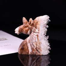 Load image into Gallery viewer, Quartz Crystal Unicorn - Hand Carved