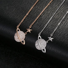 Load image into Gallery viewer, 925 Sterling Silver Crystal Planet Star Charm Necklace