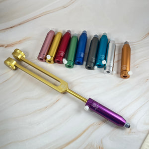 Tuning Fork Essential Oil Roller Ball Gemstone Boot Feet Attachments