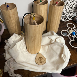 Fire, Earth, Water, Air Bamboo Chimes Set + Bags