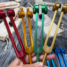 Load image into Gallery viewer, Chakra Tuning Forks with Bags and Mallets