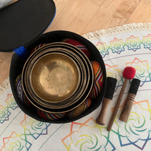Load image into Gallery viewer, 7 Piece Chakra Tibetan Singing Bowl with FREE Case, Cushion and Mallet