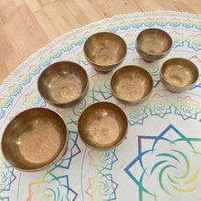 Load image into Gallery viewer, 7 Piece Chakra Tibetan Singing Bowl with FREE Case, Cushion and Mallet