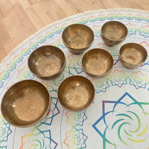 7 Piece Chakra Tibetan Singing Bowl with FREE Case, Cushion and Mallet