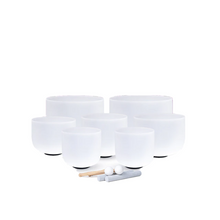 Load image into Gallery viewer, White Frosted Quartz Crystal Singing Bowl - 7-12 inches , Individual Bowls