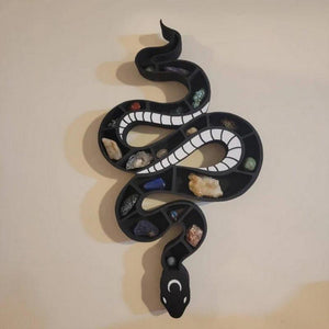 Wooden Snake Crystal Display Shelf