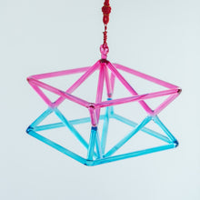 Load image into Gallery viewer, 5 inch or 6 inch Pink Blue Merkaba Crystal Singing Pyramid