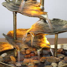 Load image into Gallery viewer, Tabletop Water Fountain 4-Tiers Lotus Leaf