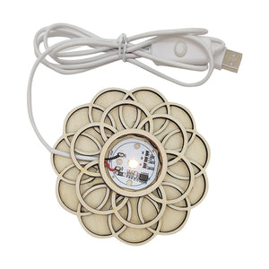 Crystal Sphere Wooden Led Light Base Stand