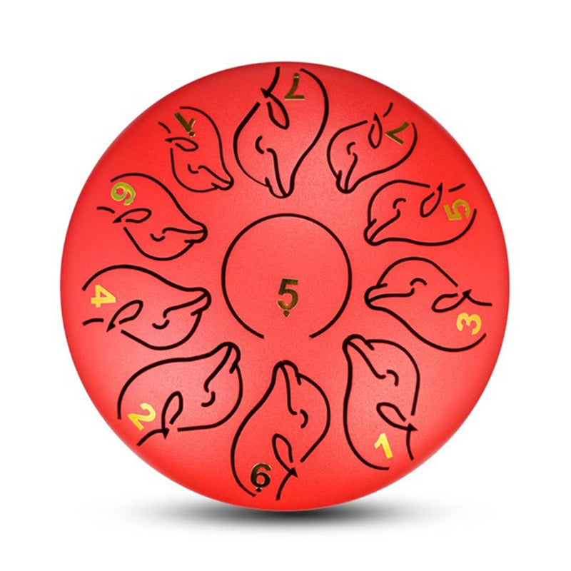 6 Inch, 11 Tone Dolphin Steel Tongue Drum