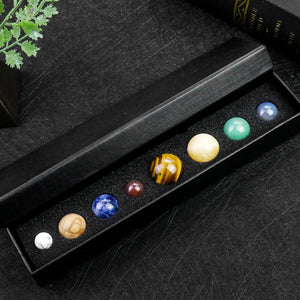 Planets of The Solar System Gemstone Crystal Spheres