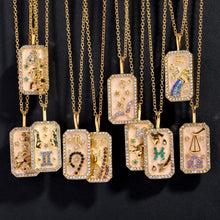 Load image into Gallery viewer, Zodiac Sign Birthstone Necklace