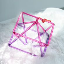 Load image into Gallery viewer, 5 inch or 6 inch Pink Purple Merkaba Crystal Singing Pyramid