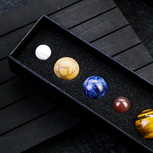 Planets of The Solar System Gemstone Crystal Spheres