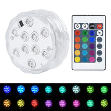 Load image into Gallery viewer, LED Submersible Multi-Colored Light with Remote