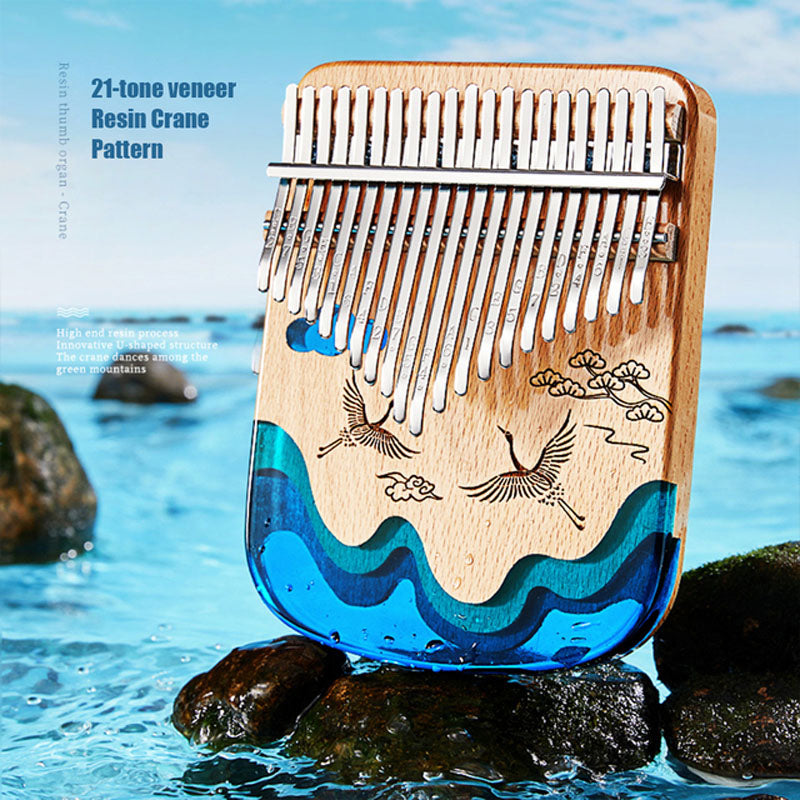 Birds and Water Kalimba - 17 or 21 Tones Thumb Finger Piano