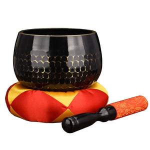 Black Brass Chinese Japanese Rin Gong Singing Bowl