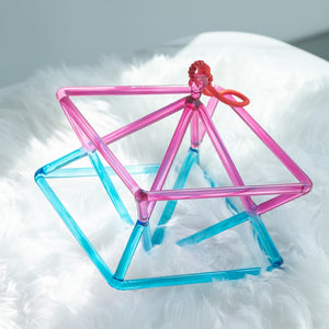 5 inch or 6 inch Pink Blue Merkaba Crystal Singing Pyramid