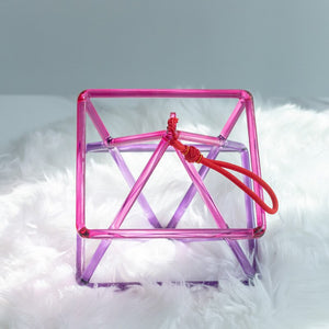 5 inch or 6 inch Pink Purple Merkaba Crystal Singing Pyramid