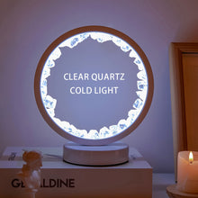 Load image into Gallery viewer, Round Crystal Gemstone Cluster Lamp