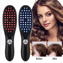 Load image into Gallery viewer, Phototherapy Hair Growth Brush Comb Red and Blue Light Therapy
