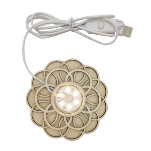 Crystal Sphere Wooden Led Light Base Stand