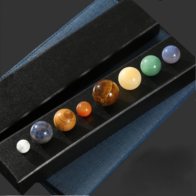 Planets of The Solar System Gemstone Crystal Spheres