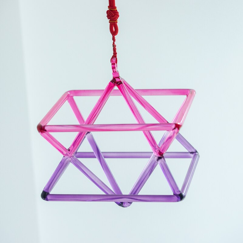 5 inch or 6 inch Pink Purple Merkaba Crystal Singing Pyramid