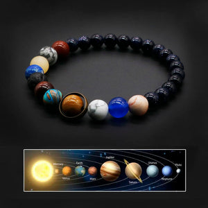 Natural Stone Solar System Bracelet