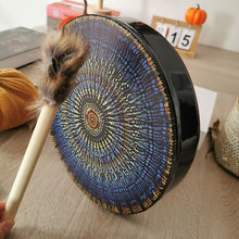 Load image into Gallery viewer, Patterned Shaman Drum with Drum Stick