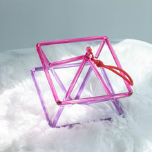 Load image into Gallery viewer, 5 inch or 6 inch Pink Purple Merkaba Crystal Singing Pyramid