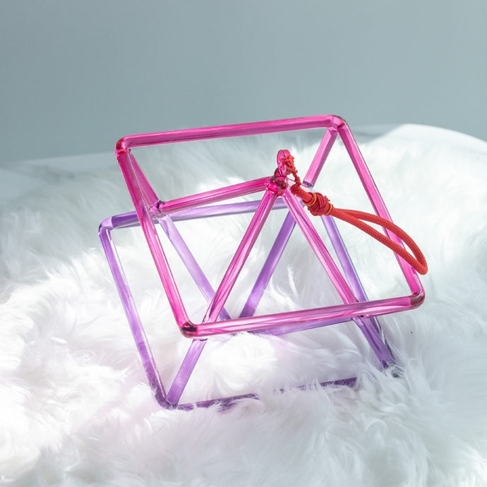 5 inch or 6 inch Pink Purple Merkaba Crystal Singing Pyramid
