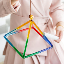 Load image into Gallery viewer, 7-10 Inch Rainbow Colors Quartz Crystal Singing Pyramid