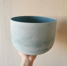 Load image into Gallery viewer, 8 inch - 10 inch Sapphire Gemstone Frosted Quartz Crystal Singing Bowl