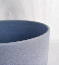 Load image into Gallery viewer, 8 inch - 10 inch Sapphire Gemstone Frosted Quartz Crystal Singing Bowl